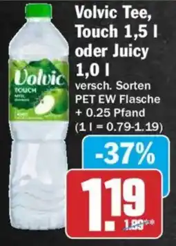 HIT Volvic Tee, Touch 1,5 l oder Juicy 1,0 l Angebot