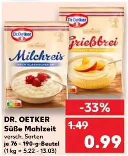 Kaufland DR. OETKER Süße Mahlzeit Angebot