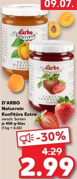 Kaufland D'ARBO Naturrein Konfitüre Extra Angebot