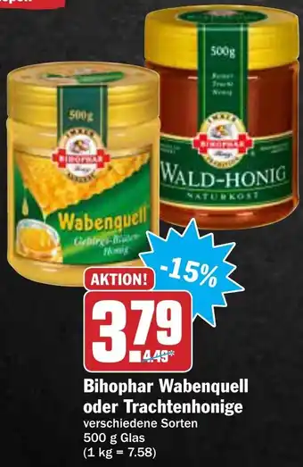 AEZ Bihophar Wabenquell oder Trachtenhonige 500g Angebot