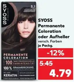 Kaufland SYOSS Permanente Coloration oder Aufheller Angebot