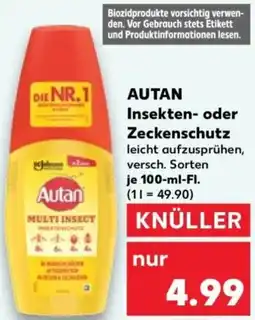 Kaufland AUTAN Insekten oder Zeckenschutz Angebot