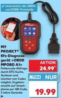 Kaufland MY PROJECT Kfz-Diagnosegerät OBDII MPOBD A1 Angebot