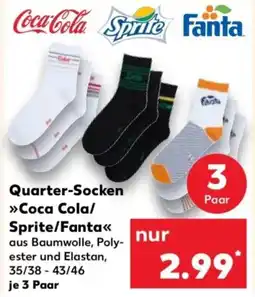 Kaufland Quarter-Socken Coca Cola/ Sprite/Fanta Angebot