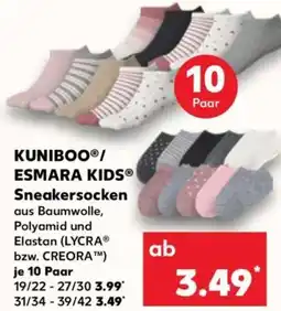 Kaufland KUNIBOO/ ESMARA KIDS Sneakersocken Angebot