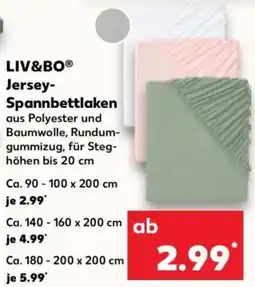 Kaufland LIV&BO Jersey Spannbettlaken Angebot