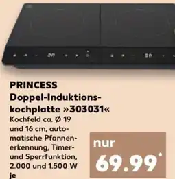 Kaufland PRINCESS Doppel-Induktionskochplatte 303031 Angebot