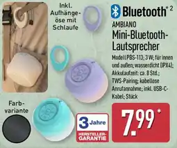 Aldi Nord AMBIANO Mini-Bluetooth Lautsprecher Angebot