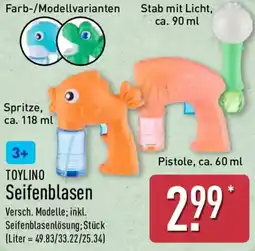 Aldi Nord TOYLINO Seifenblasen Angebot