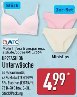 Aldi Nord UP2FASHION Unterwäsche Angebot