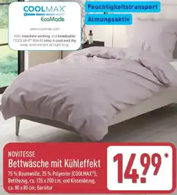 Aldi Nord NOVITESSE Bettwäsche mit Kühleffekt Angebot