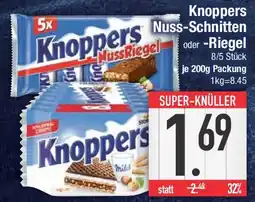 E-Center Knoppers Nuss-Schnitten oder -Riegel Angebot