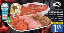E-Center Minutensteaks vom Rücken oder Steaks Angebot