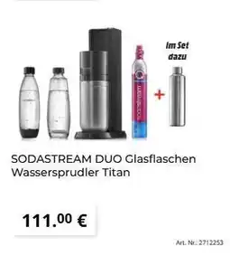 MediaMarkt SODASTREAM DUO Glasflaschen Wassersprudler Titan Angebot