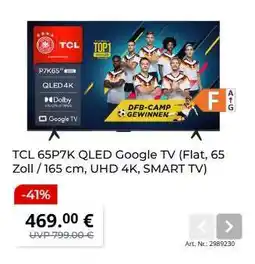 MediaMarkt TCL 65P7K QLED Google TV Angebot