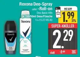 E-Center Rexona Deo-Spray oder-Roll-on Angebot