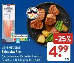Aldi Süd Meine metzgerei schweinefilet Angebot