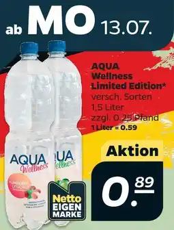 Netto Aqua wellness wasser limited edition Angebot
