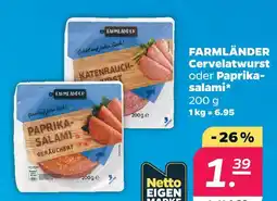 Netto Farmländer cervelatwurst Angebot