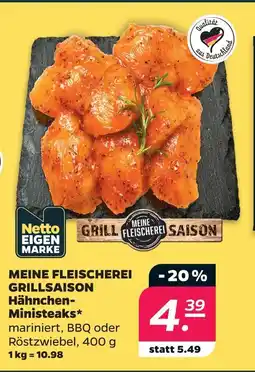 Netto Meine fleischerei hähnchen-ministeaks Angebot