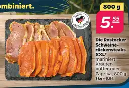 Netto Die rostocker schweinerückensteaks xxl kräuterbutter Angebot