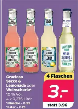 Netto Gracioso secco & lemonade oder weinschorle Angebot