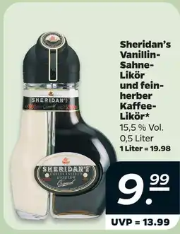 Netto Sheridan's vanillin-sahne-likör und fein-herber kaffee-likör Angebot