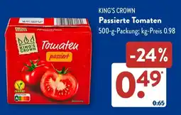 Aldi Süd King's crown passierte tomaten Angebot