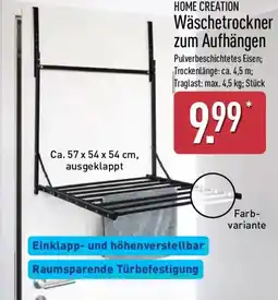 Aldi Nord HOME CREATION Wäschetrockner zum Aufhängen Angebot