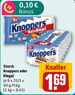 REWE Storck Knoppers Riegel Angebot