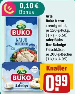 REWE Arla Buko Natur oder Buko Der Sahnige Angebot