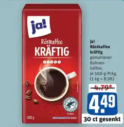REWE ja! Röstkafee kräftig Angebot