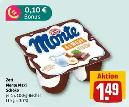 REWE Zott Monte Maxi Schoko Angebot