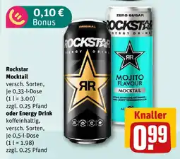 REWE Rockstar Mocktail oder Energy Drink Angebot
