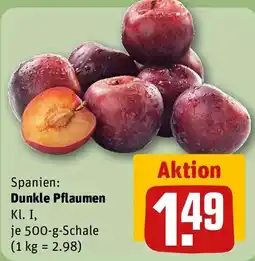 REWE Dunkle Pflaumen Angebot