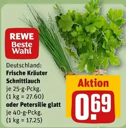 REWE Frische Kräuter Schnittlauch oder Petersilie glatt Angebot