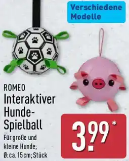 Aldi Nord ROMEO Interaktiver Hunde Spielball Angebot