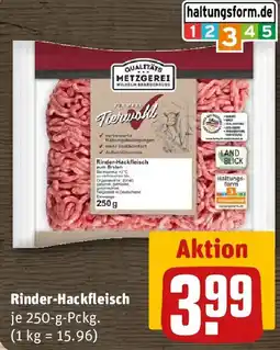 REWE Rinder-Hackfleisch Angebot