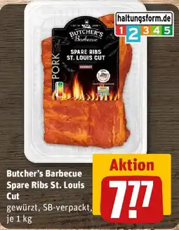 REWE Butcher's Barbecue Spare Ribs St. Louis Cut Angebot