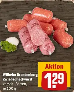 REWE Wilhelm Brandenburg Zwiebelmettwurst Angebot