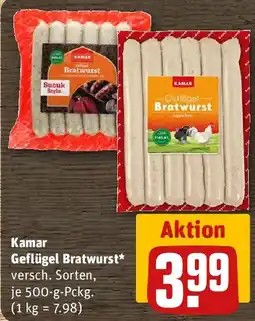 REWE Kamar Geflügel Bratwurst Angebot