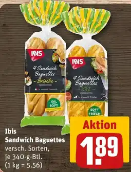 REWE Ibis Sandwich Baguettes Angebot