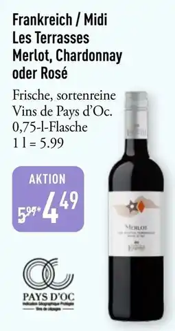Galeria Markthalle Frankreich / Midi Les Terrasses Merlot, Chardonnay oder Rosé Angebot