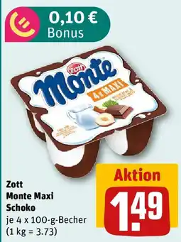 REWE Zott Monte Maxi Schoko Angebot