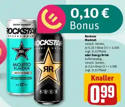 REWE Rockstar Mocktail oder Energy Drink Angebot