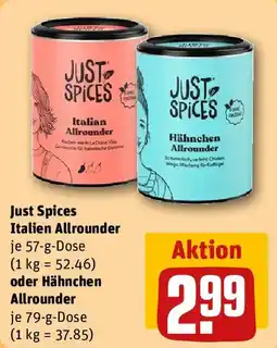 REWE Just Spices Italien Allrounder oder Hähnchen Allrounder Angebot
