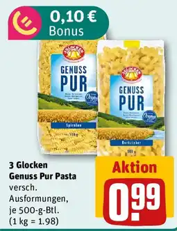 REWE 3 Glocken Genuss Pur Pasta Angebot