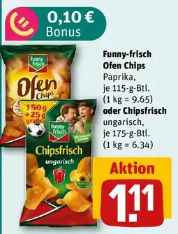 REWE Funny-frisch Ofen Chips oder Chipsfrisch Angebot