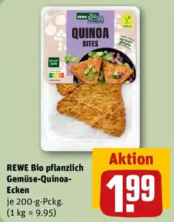 REWE REWE Bio pflanzlich Gemüse-Quinoa-Ecken Angebot