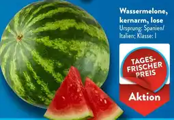 Aldi Süd Wassermelone, kernarm, lose Angebot